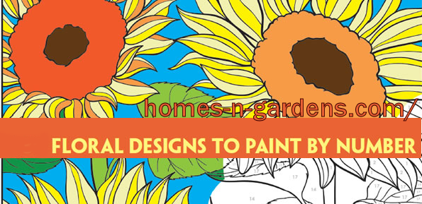 creative haven floral paint or color by number by Jessica Mazurkiewicz