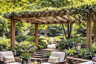 Garden with shade and seating