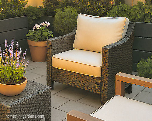 Comfortable small patio seating